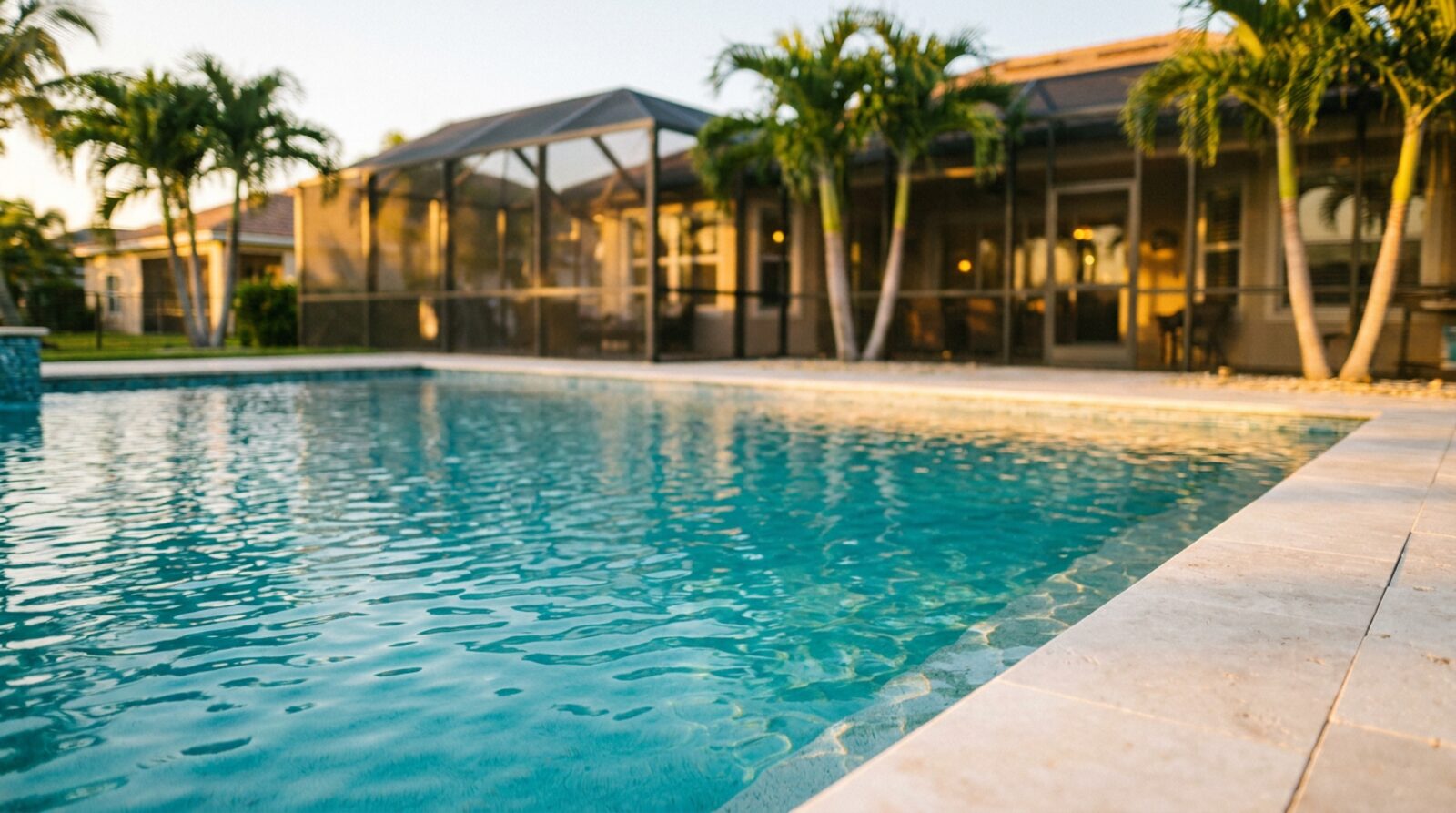A sparkling Florida pool cared for by Pool Emporium